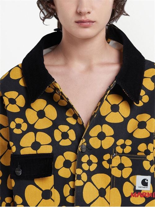 Cappotto con stampa floreale MARNI X CARHARTT | JKMA031290UTX001MFY70